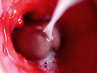 camera inside pussy: powerfull cum pussy