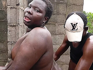 thuggish guys fuck chubby uncompleted building